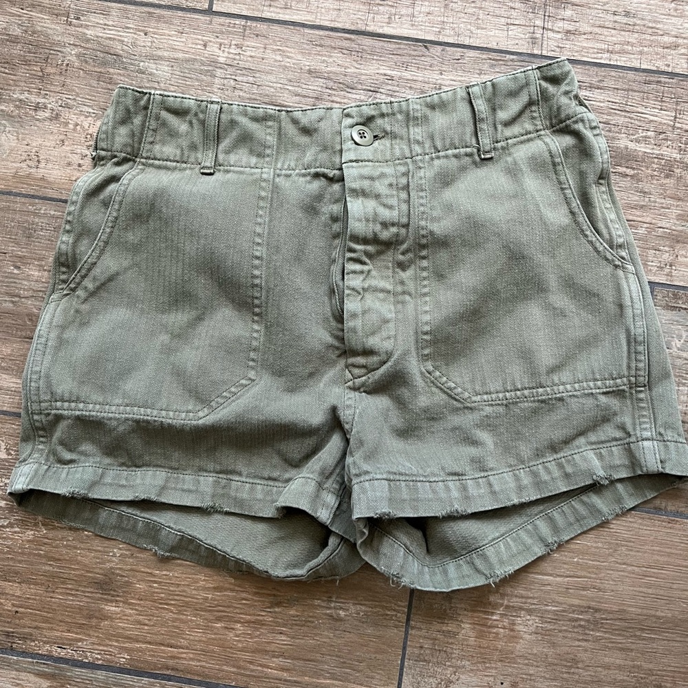 Re/done army green shorts - sz 27